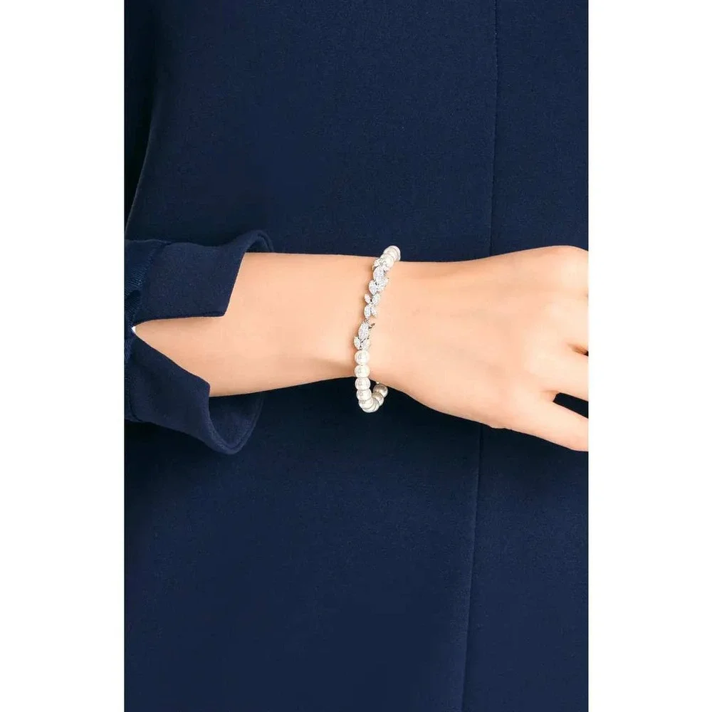 Swarovski Louison Pearl Bracelet White Rhodium Plated Crystal Bridal Classic